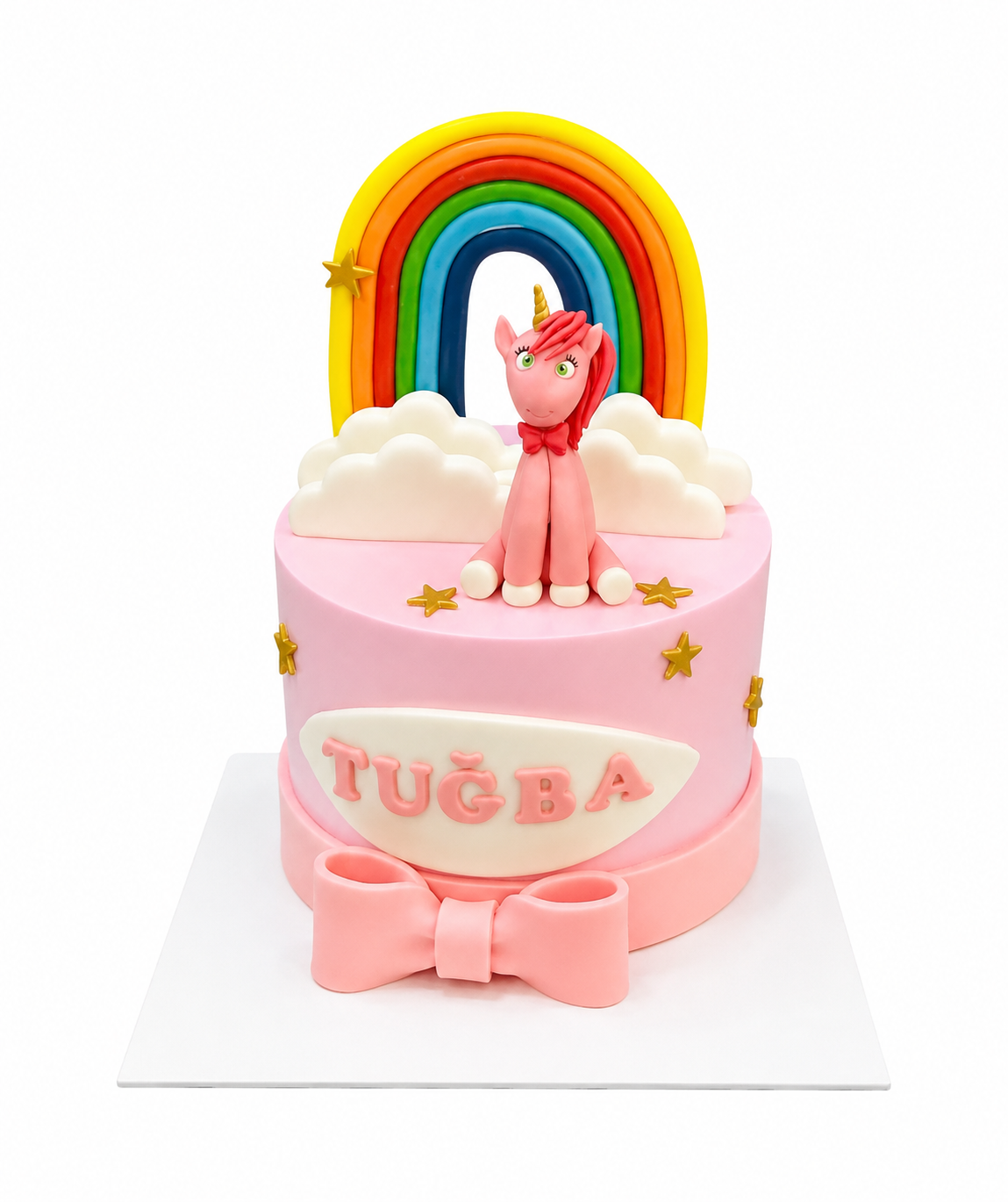 Gökkuşağı Unicornlu Butik Pasta